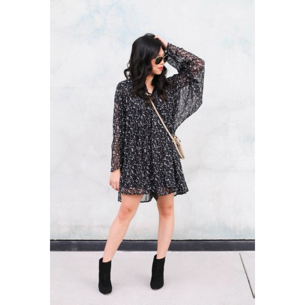 Zara Floral Balloon Sleeve Romper